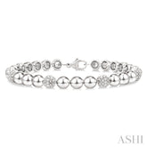 .20CTRDDM BOLD ROUND BEAD BRACELET SL-S*